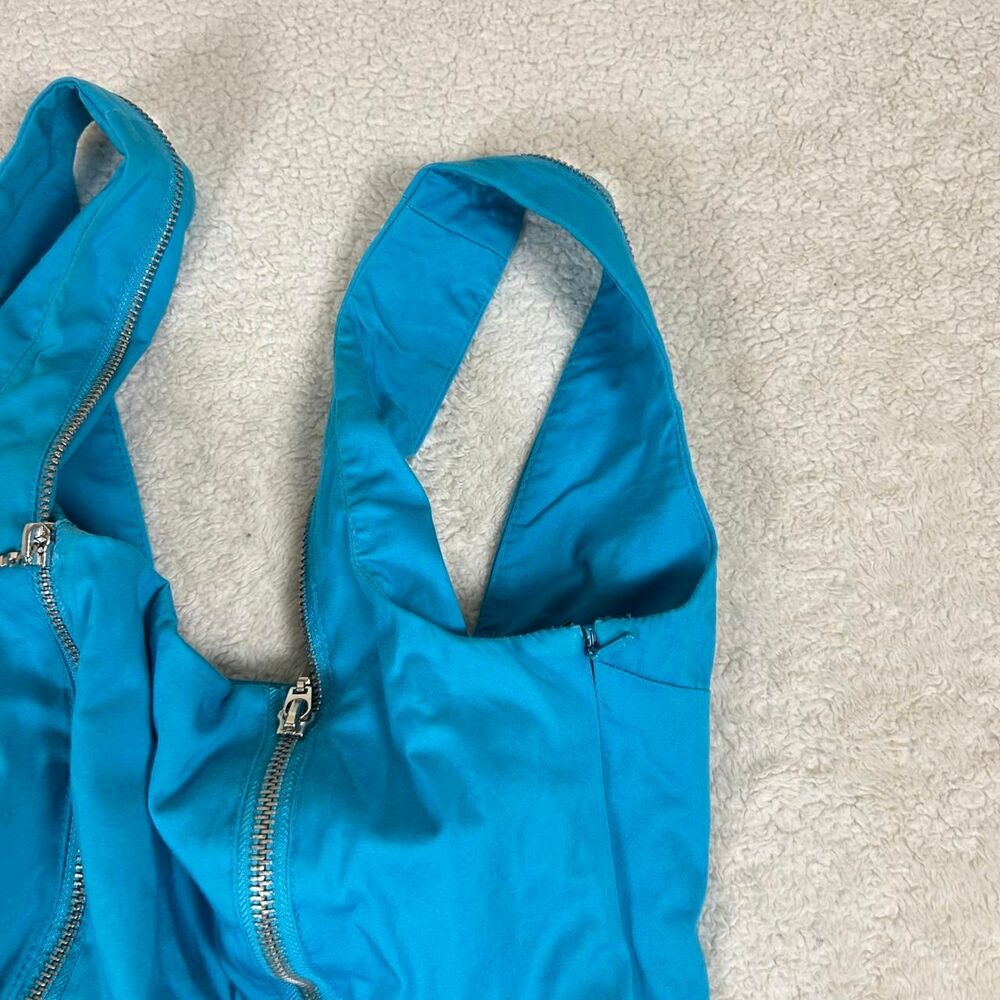 Bebe Y2K Teal Bodycon Zip Dress - Picture 5 of 5